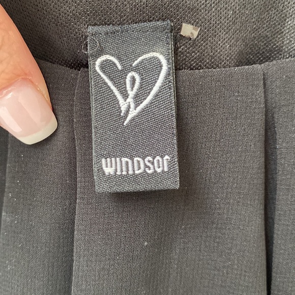 Windsor Y2K, Spaghetti Strap Black Midi dress, with Gold Waist Chain, Size Small - Picture 8 of 10